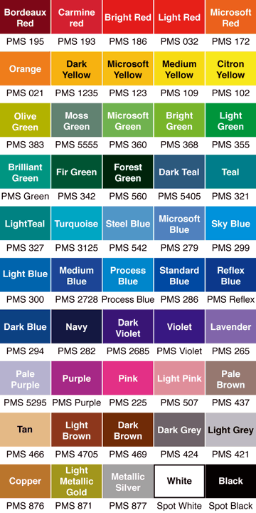 Metallic Gold Pms Color Chart